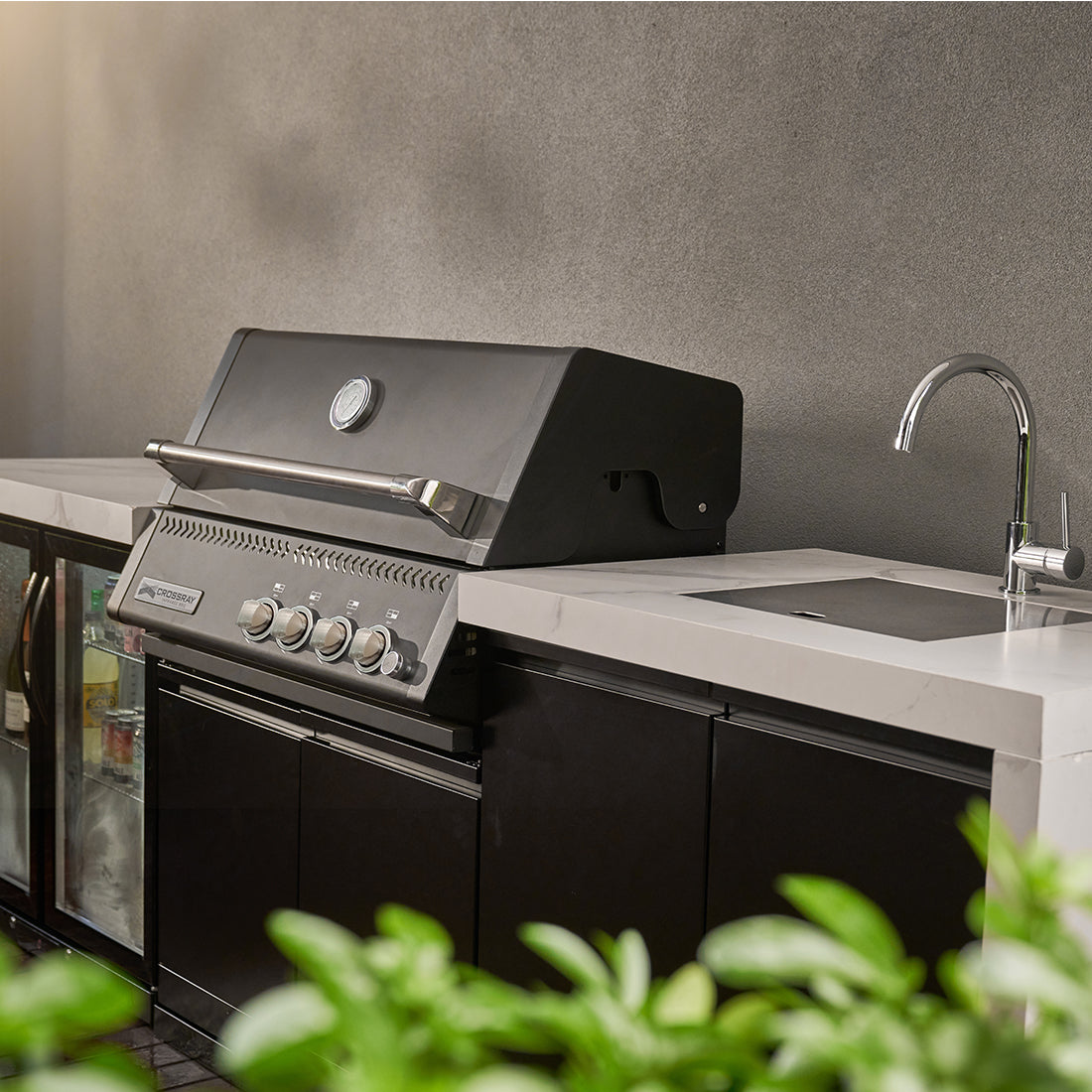 Crossray Xplor Gas BBQ Outdoor Kitchen GD4KW-12 - Black