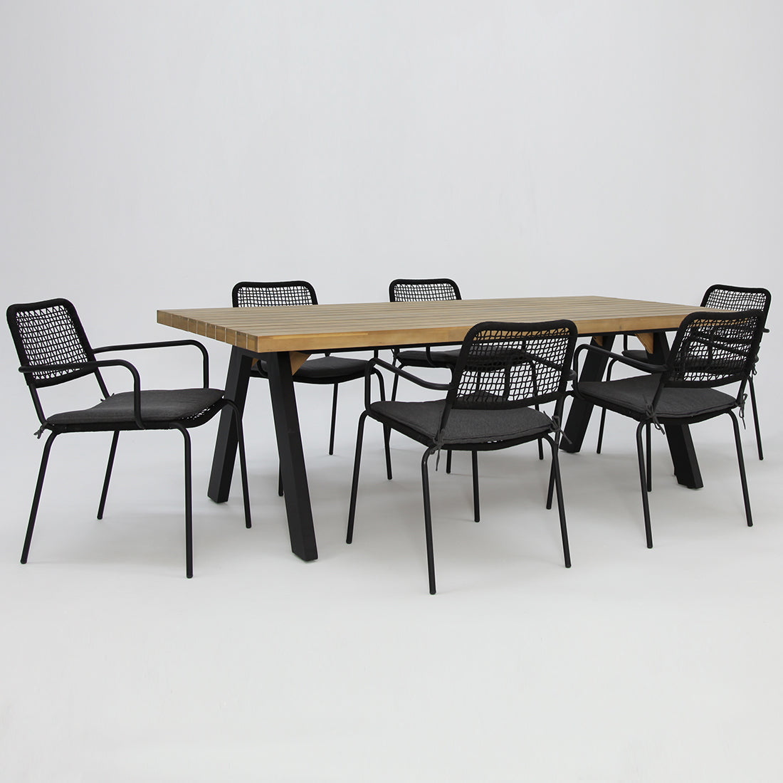 Bosco Bahamas 7pc Dining Setting - Black
