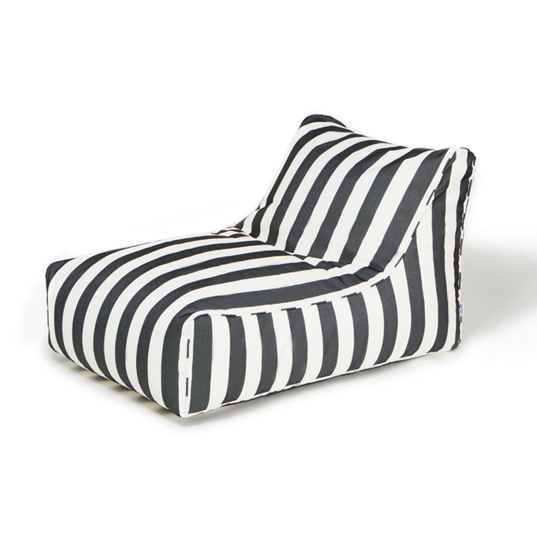 Chill Out Black + White Stripe Outdoor Beanbag