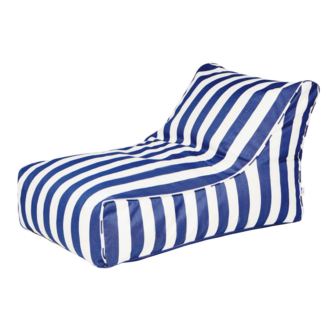 Chill Out Navy + White Stripe Outdoor Beanbag