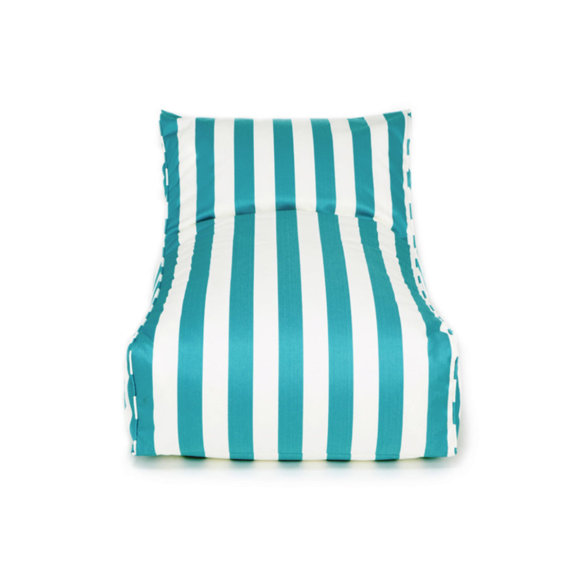 Chill Out Turquoise + White Stripe Outdoor Beanbag