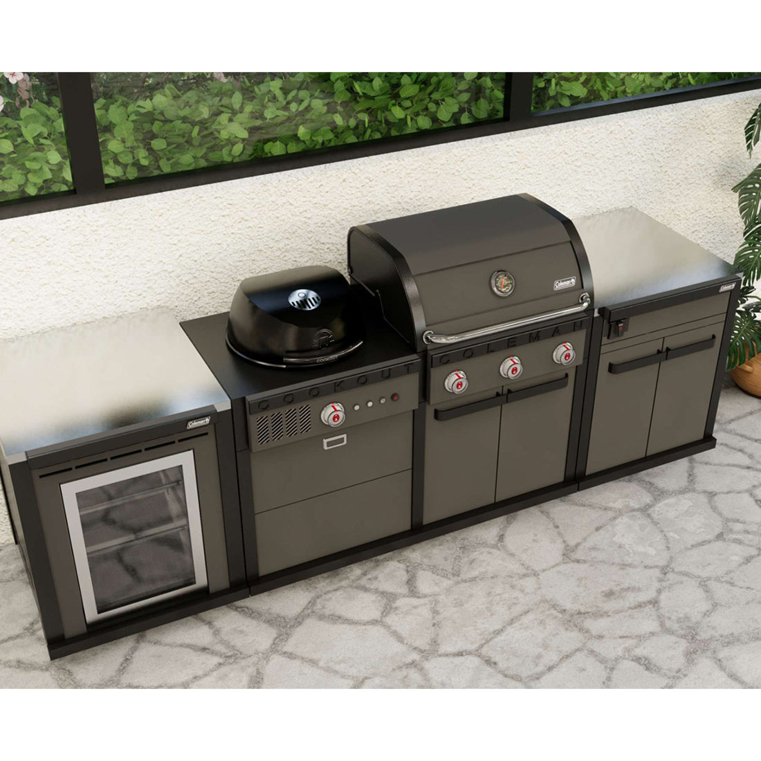 Coleman Revolution Dual Fuel with Fridge Module - Charcoal Glimmer