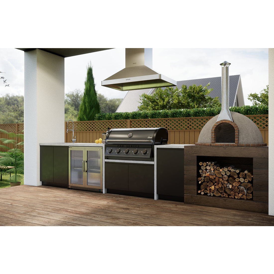 Coleman Pro 5B Built In Barbecue - Black Matte