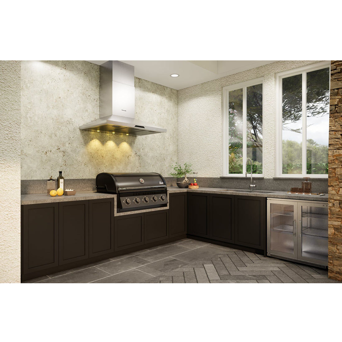 Coleman Pro 5B Built In Barbecue - Black Matte