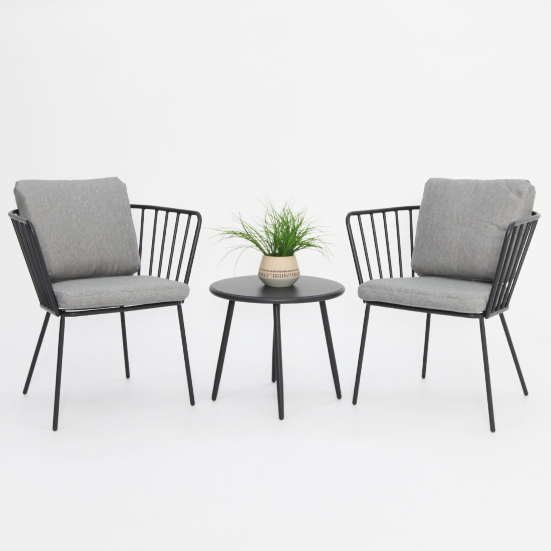 Daisy 3pc Balcony Setting - Grey