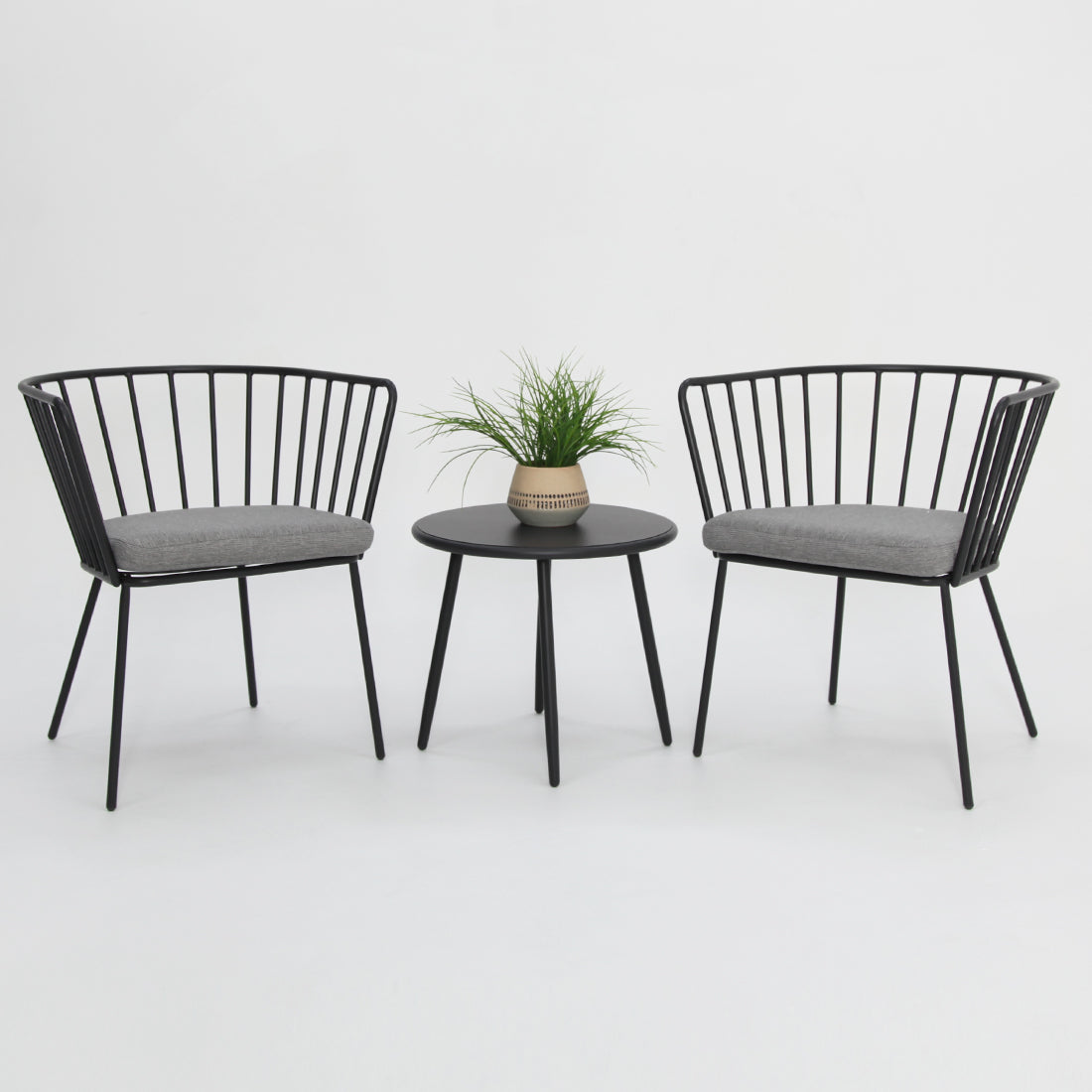 Daisy 3pc Balcony Setting - Grey