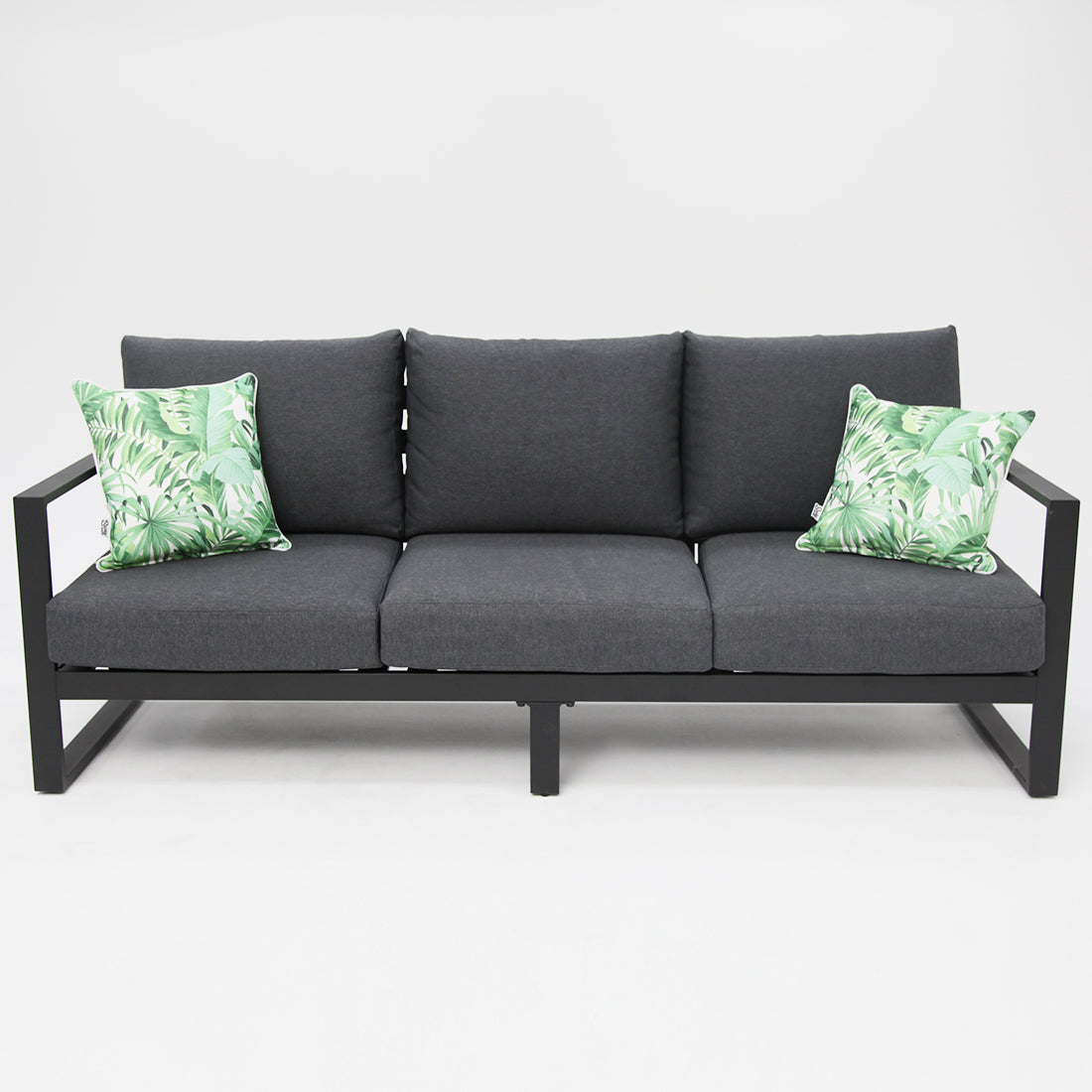 Dallas 3-Seater Lounge - Black
