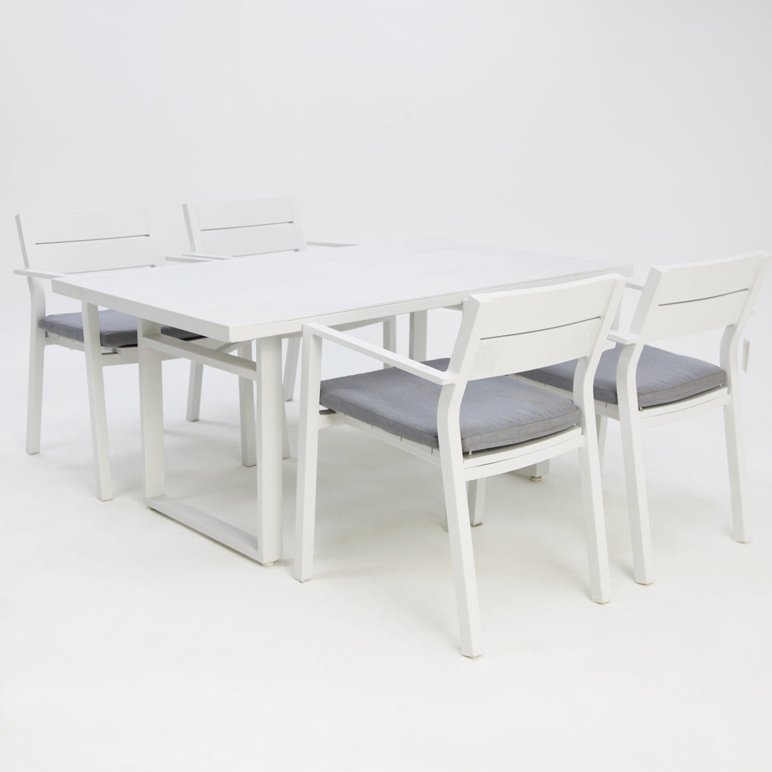 Dallas 5pc Dining Setting - White