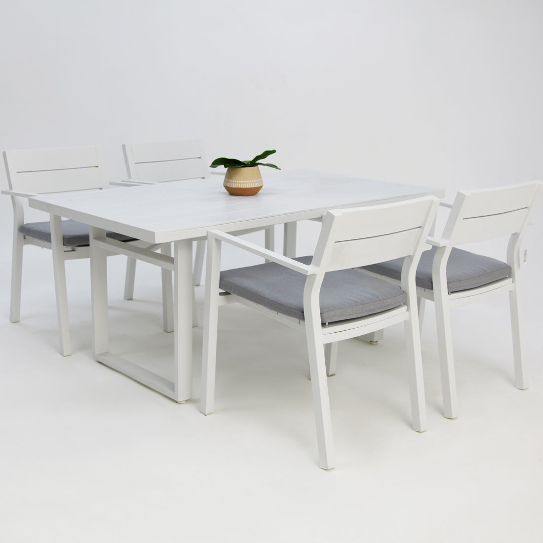 Dallas 5pc Dining Setting - White