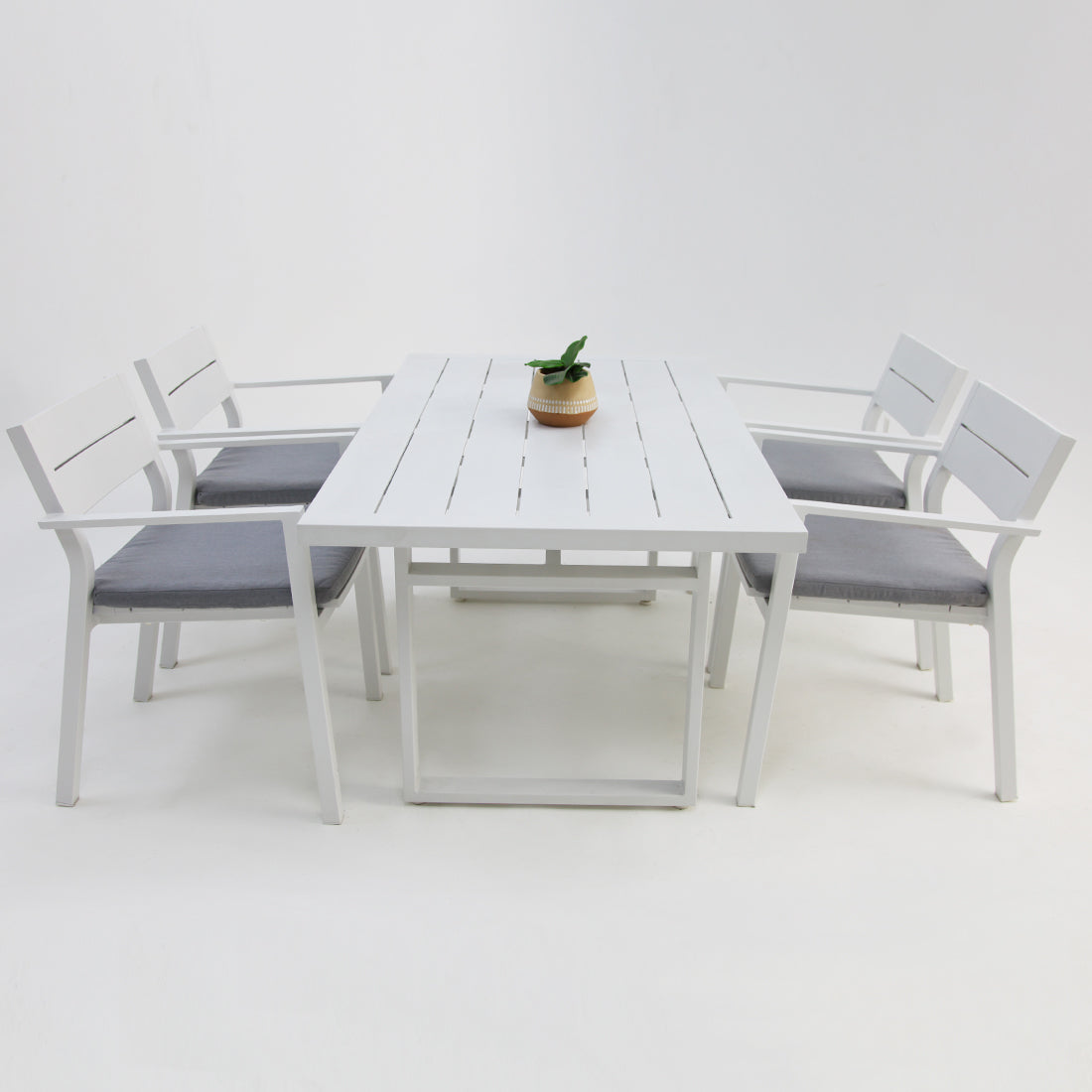 Dallas 5pc Dining Setting - White