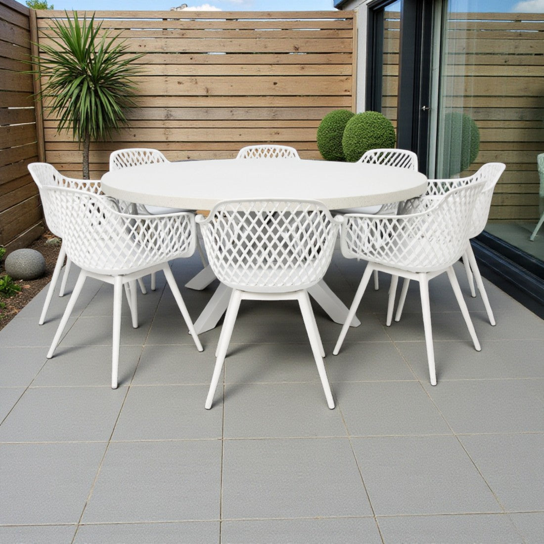Drift Java Round 9pc Terrazzo Dining Setting