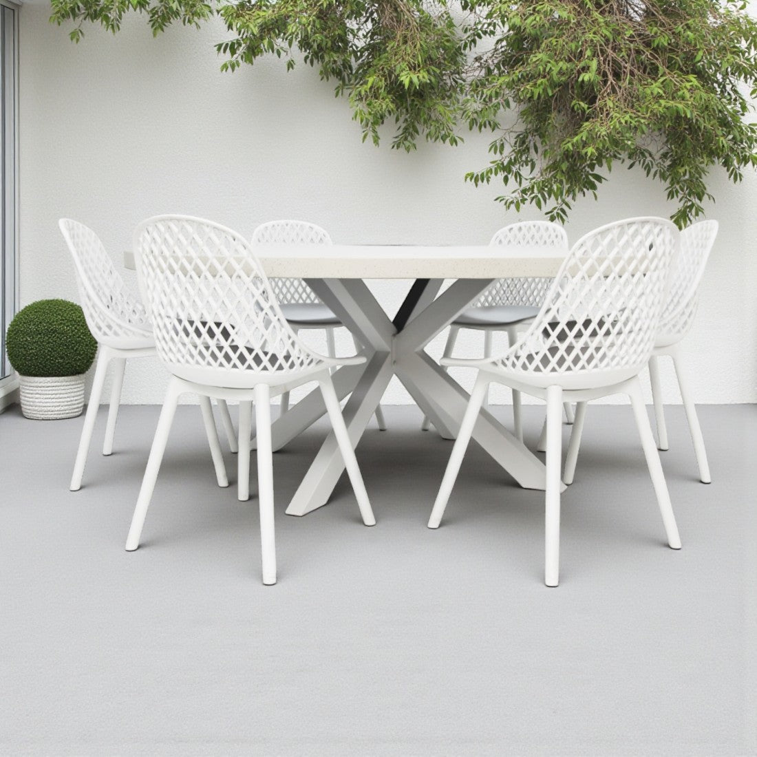 Drift Persia Round 7pc Terrazzo Dining Setting