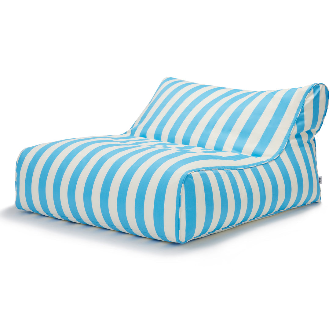 Hang Out Light Blue + White Outdoor Beanbag