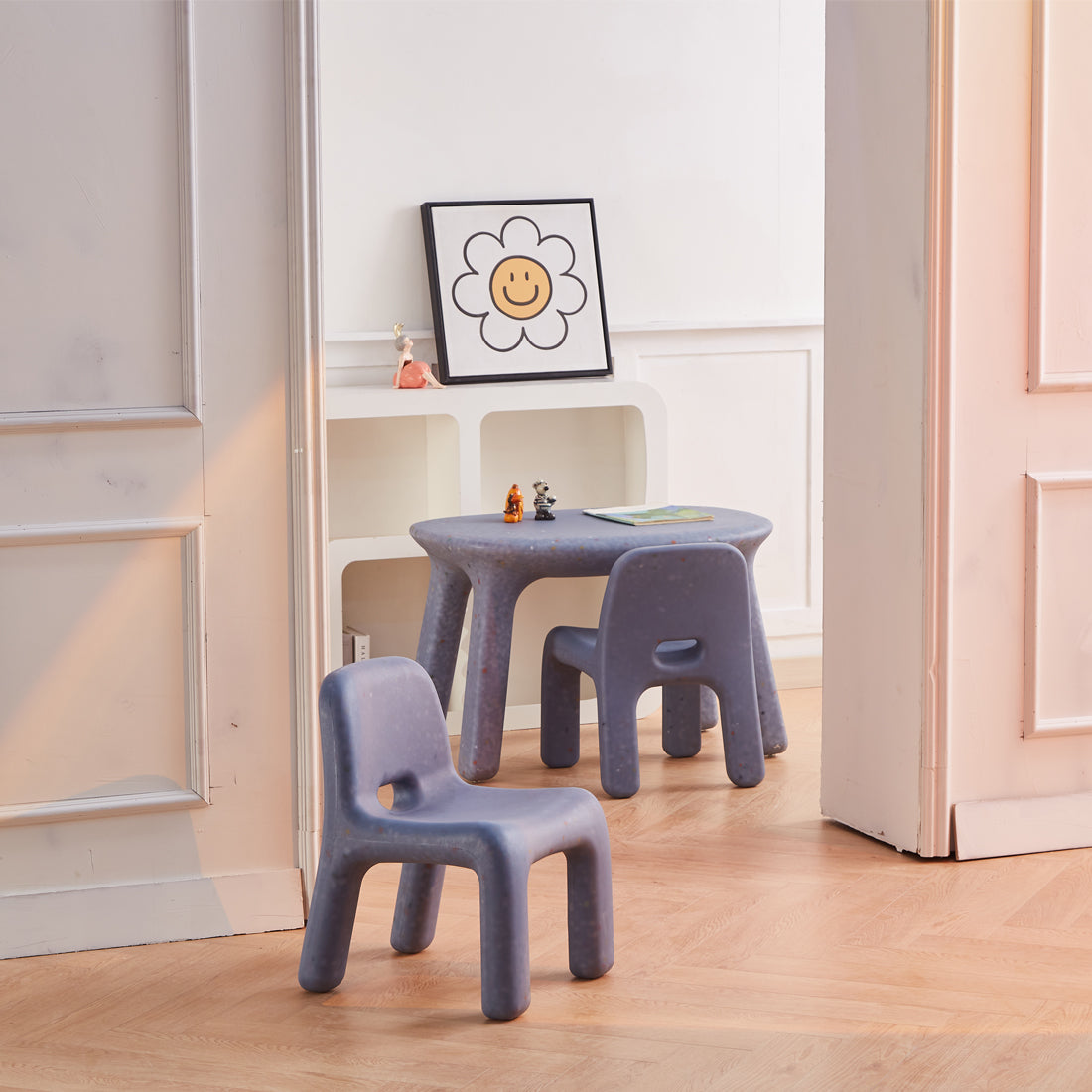 Odie Kids 3pc Table and Chair Set - Blue Sprinkle