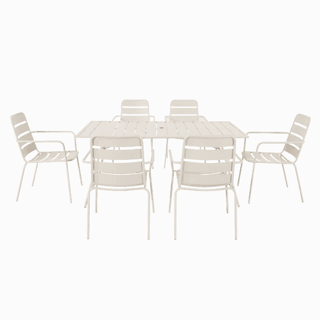 Lennox 7pc Dining Setting - Cream