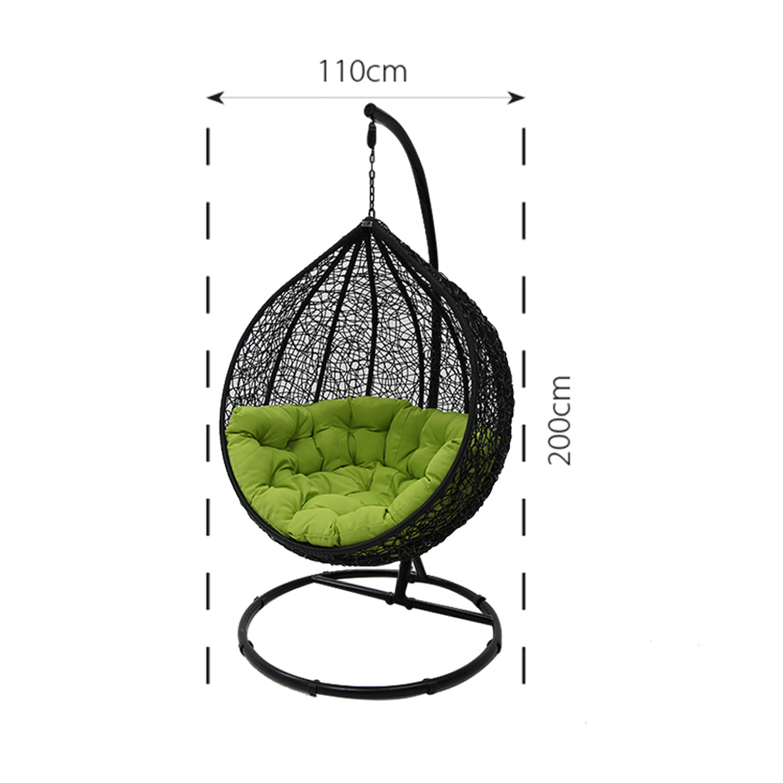 Kakadu Pod Chair - White/Black