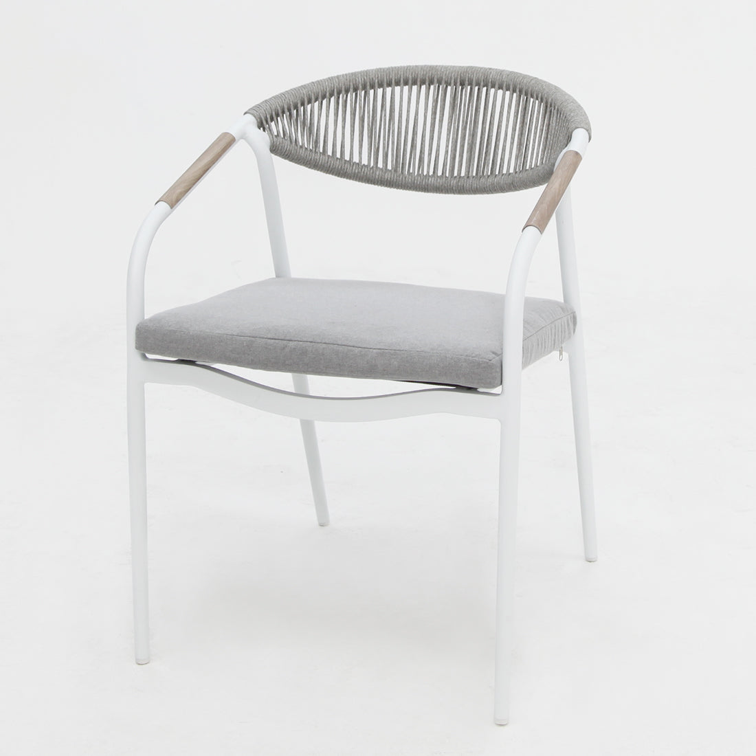 Octavia Aluminium Stacking Chair - White