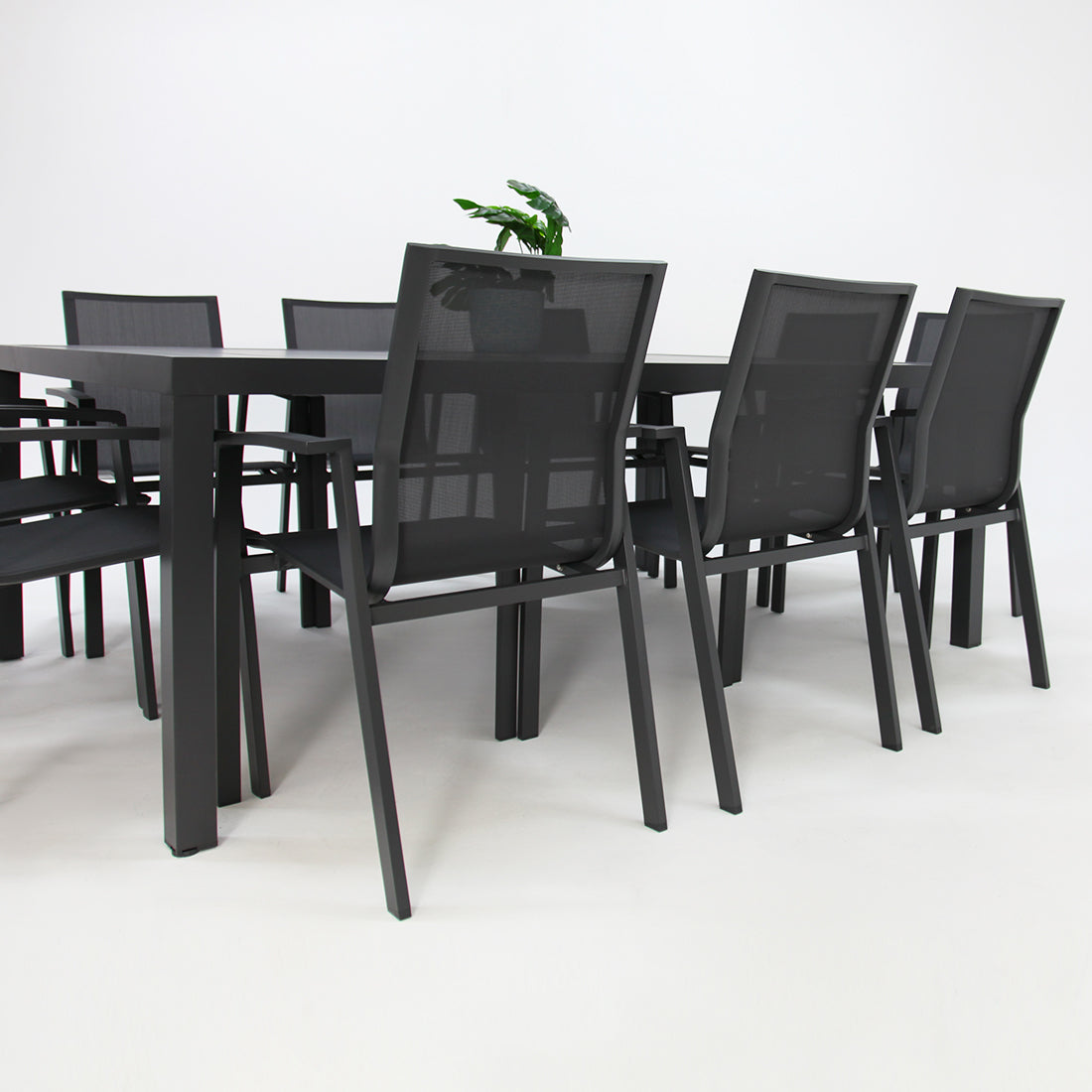 Queensville 11pc Deluxe Dining Setting - Gunmetal