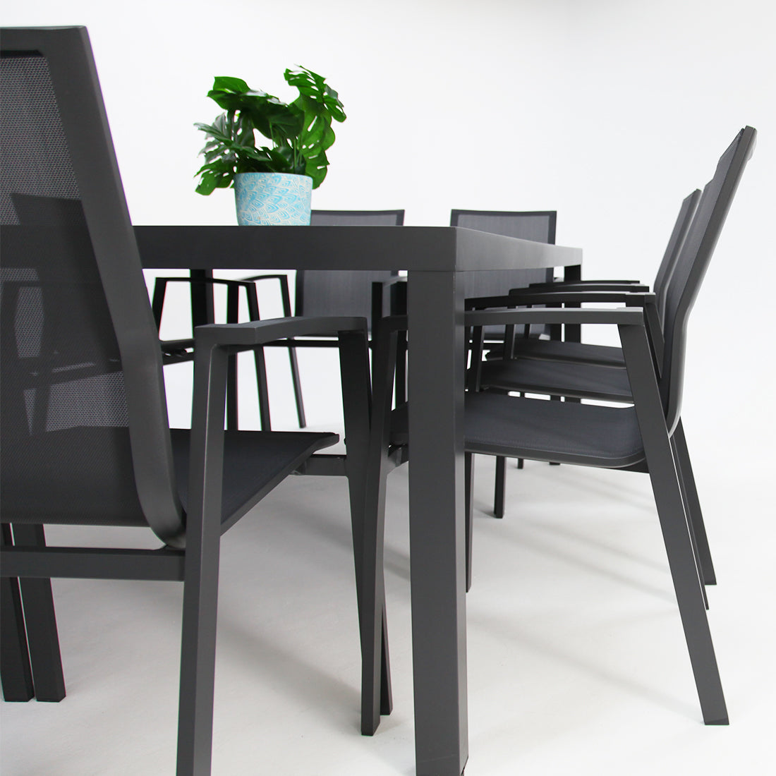 Queensville 11pc Deluxe Dining Setting - Gunmetal