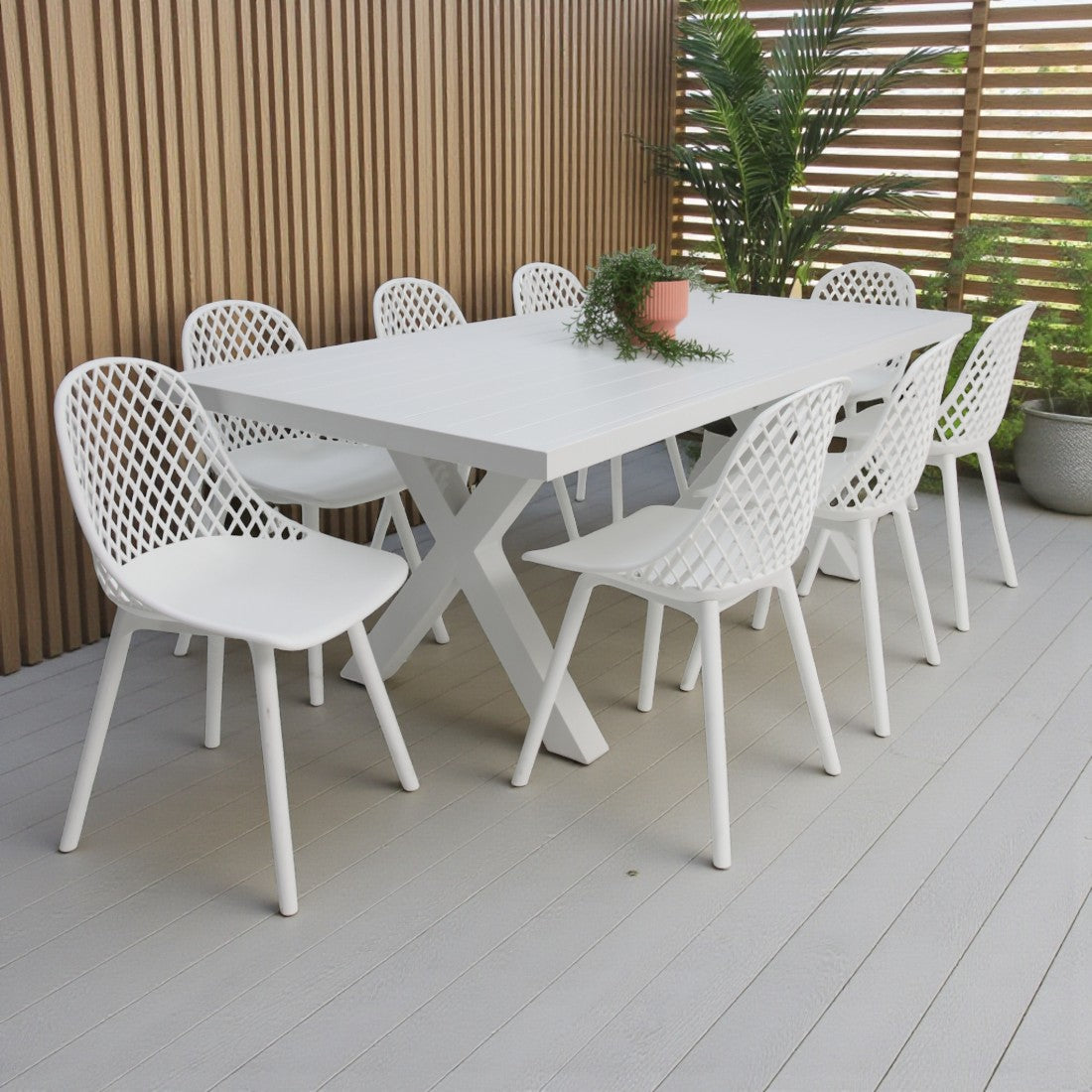 Ravenne Persia 9pc Dining Setting - White