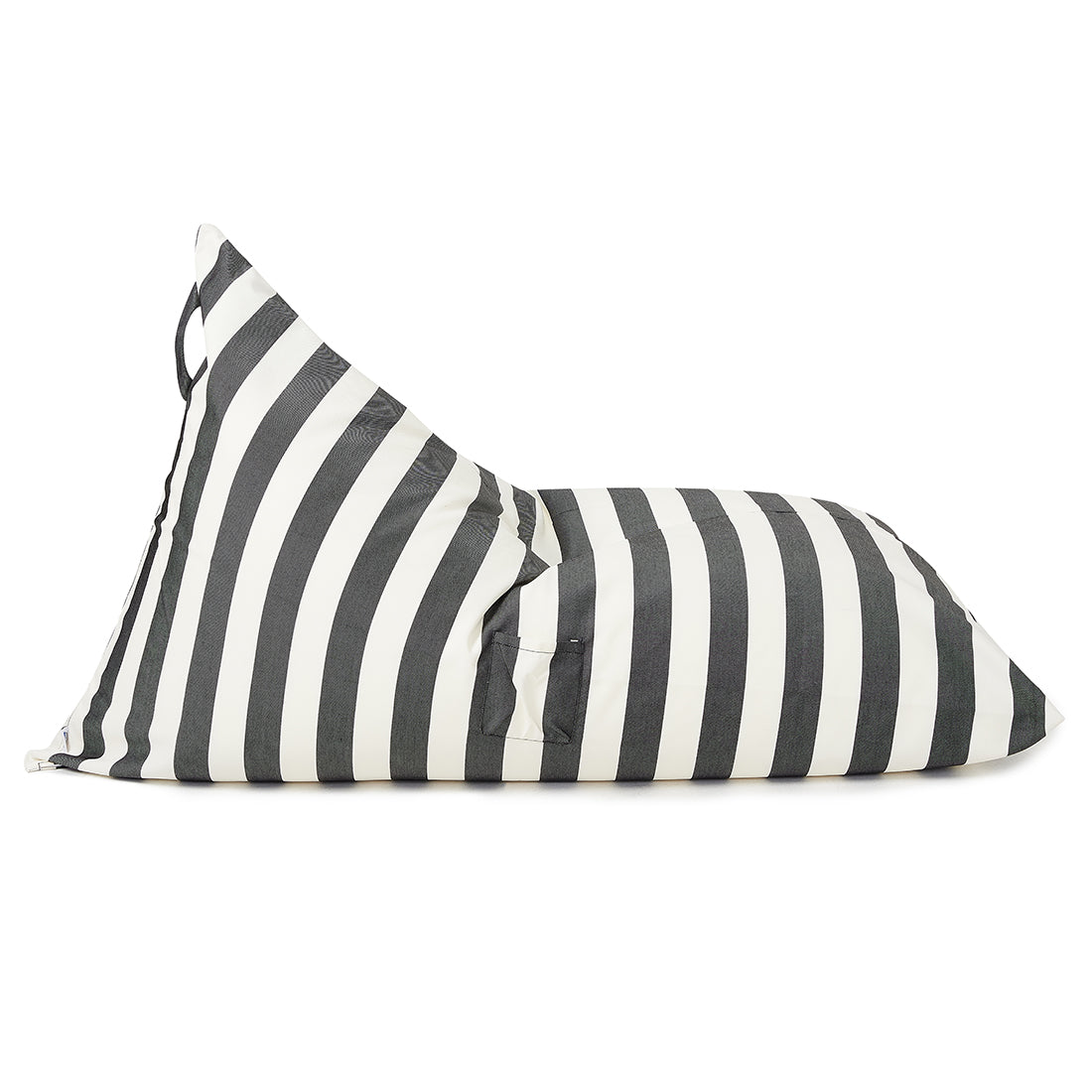 Relax Sack Beanbag - Charcoal and White Stripe