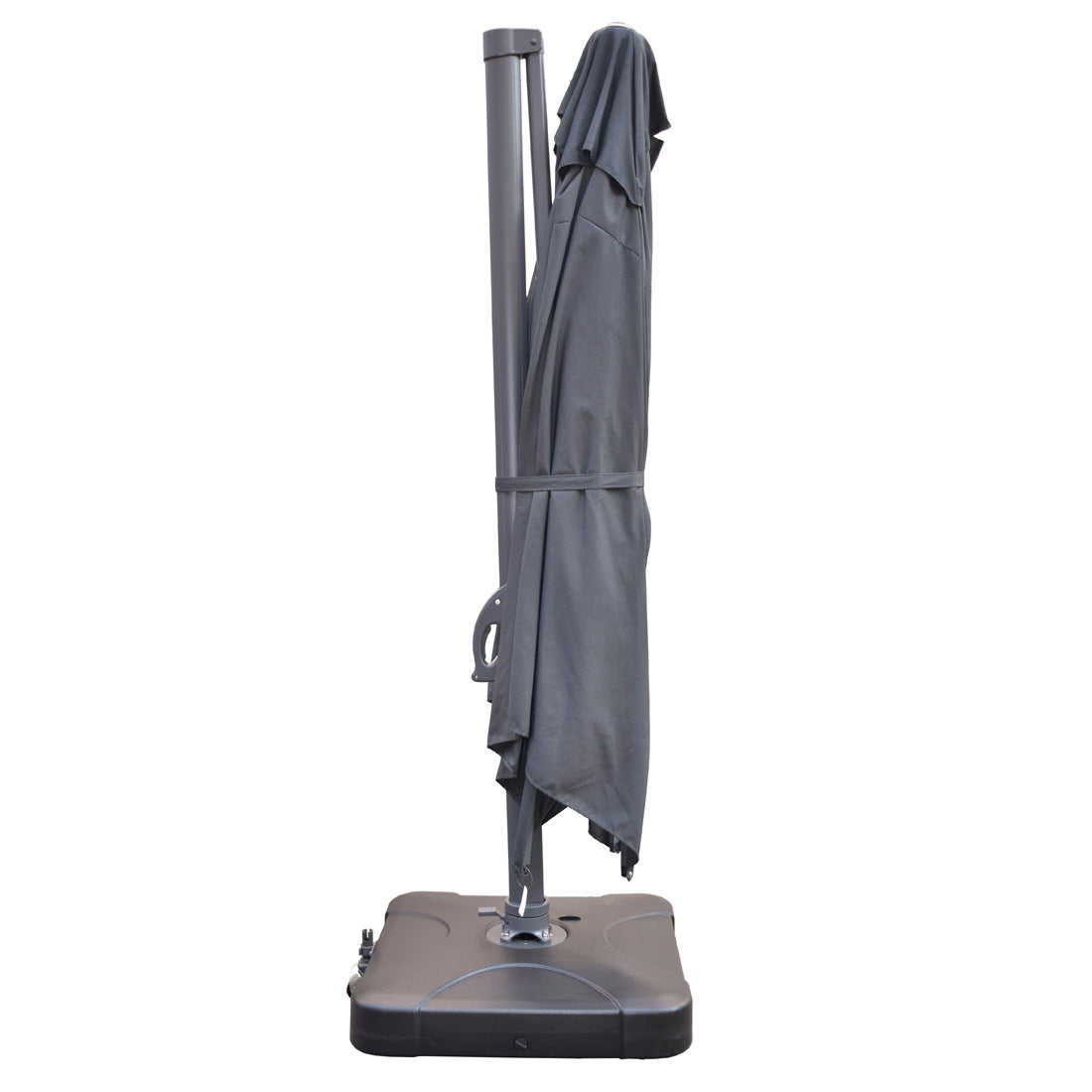 Santa Fe 3x4m Cantilever Umbrella with Water Base - Dark Grey