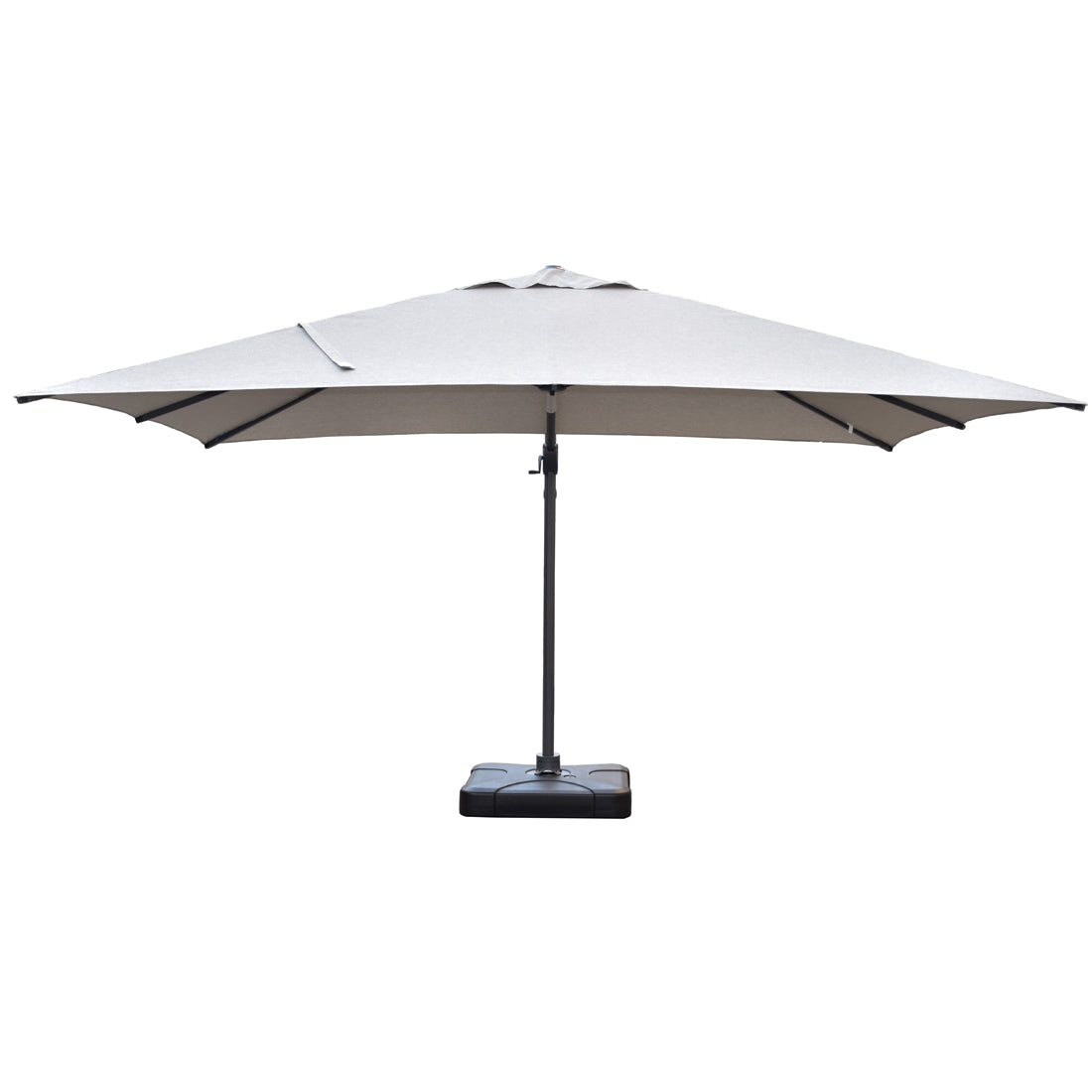 Santa Fe 3x4m Cantilever Umbrella with Water Base - Light Grey