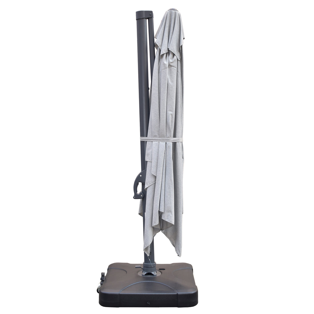 Santa Fe 3x4m Cantilever Umbrella with Water Base - Light Grey