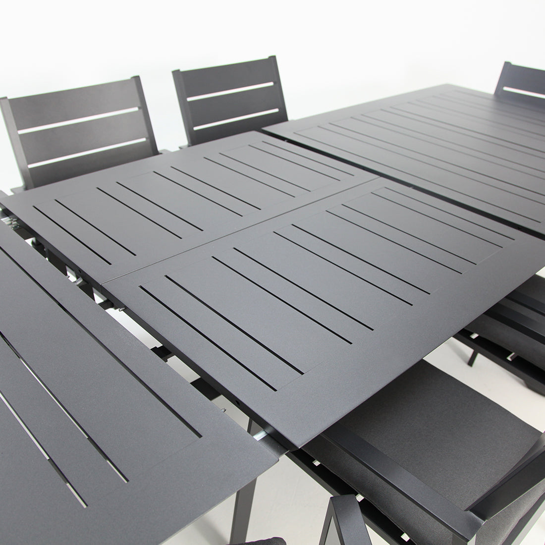 Tyler 11pc Extension Dining Setting - Anthracite