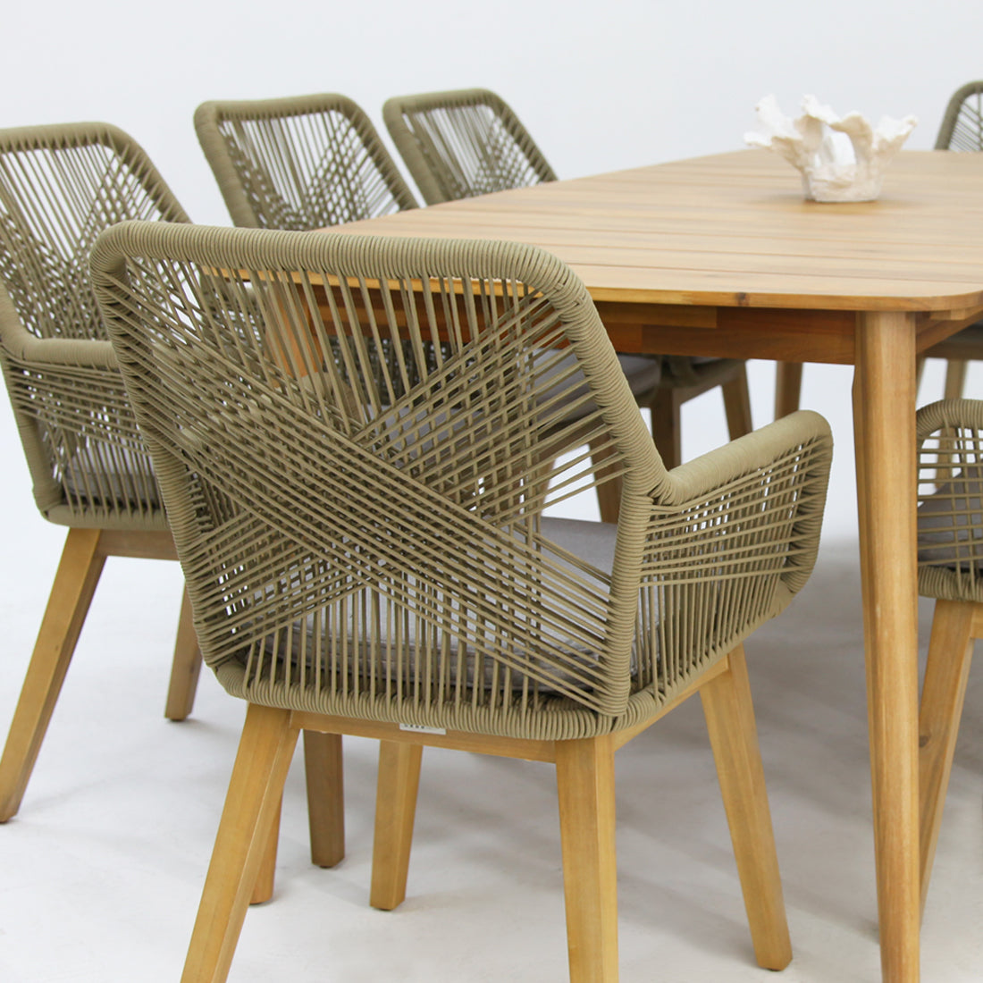 Versailles Albenga 9pc Dining Setting - Taupe