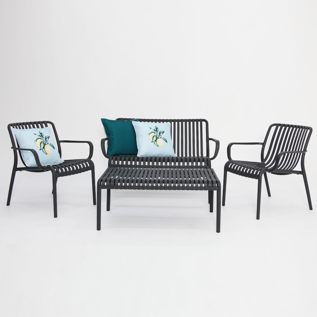 Voyage 4pc Balcony Setting - Gunmetal