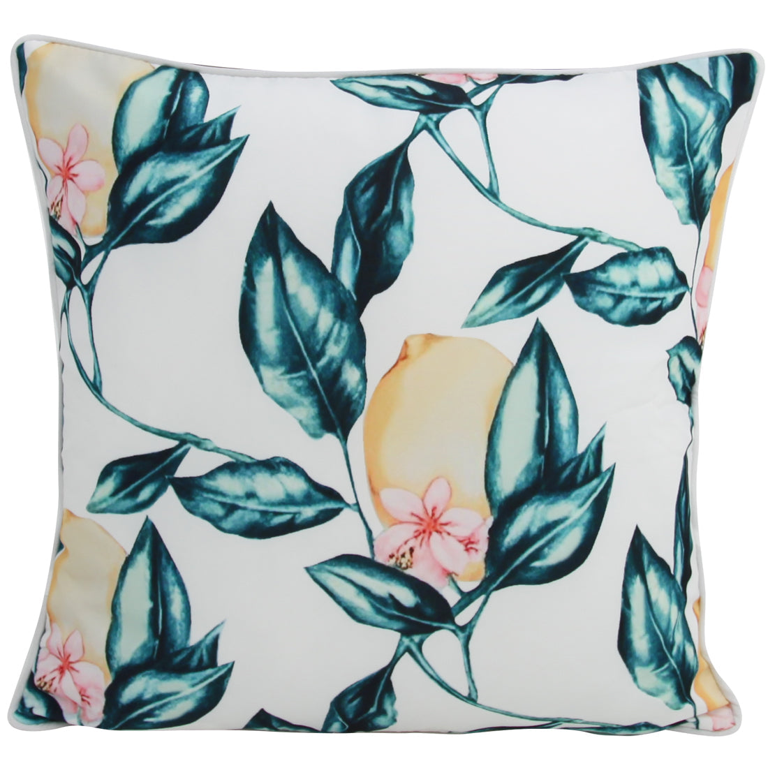 Wild Lemon White 45x45cm Outdoor Cushion