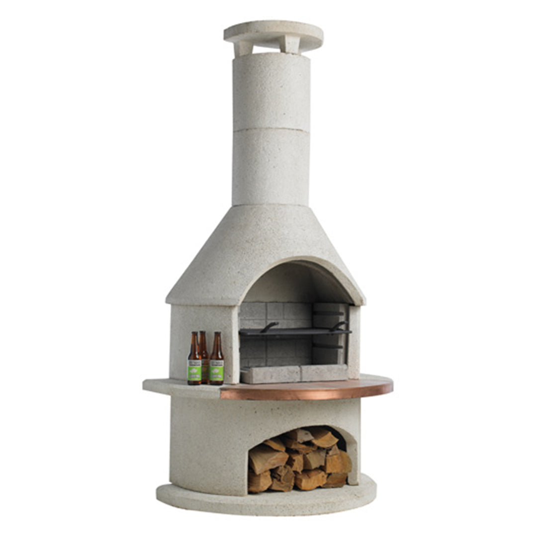 Buschbeck Rondo Fireplace and Pizza Oven - White