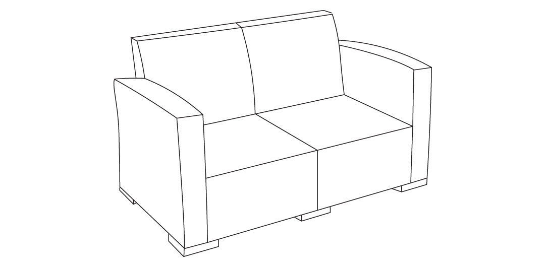 Odie Home Premium 2-seater Lounge Cover - Black