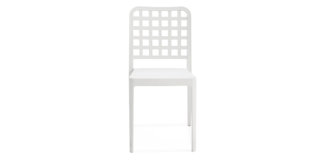 Frankie Azura 7pc Dining Set Armless - White