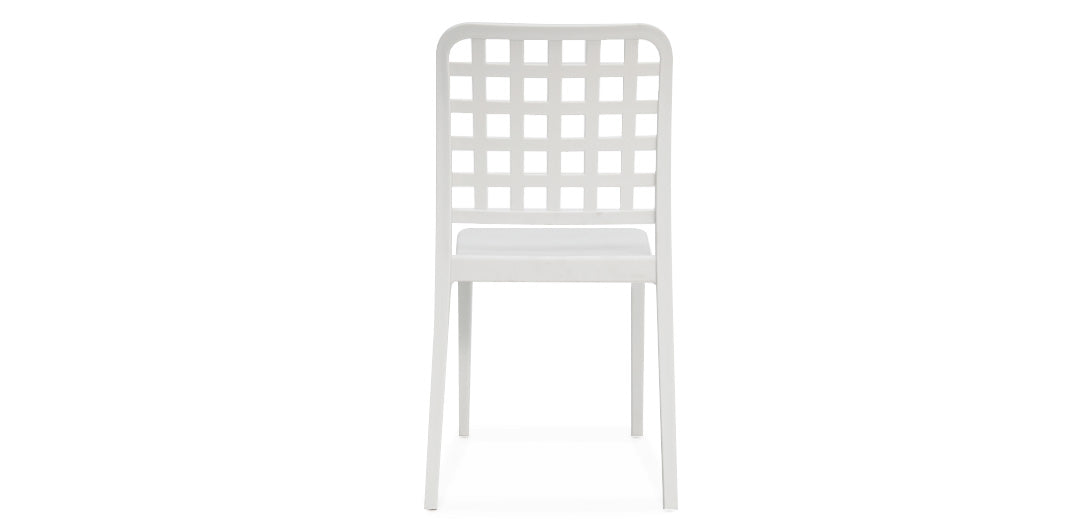 Frankie Azura 7pc Dining Set Armless - White