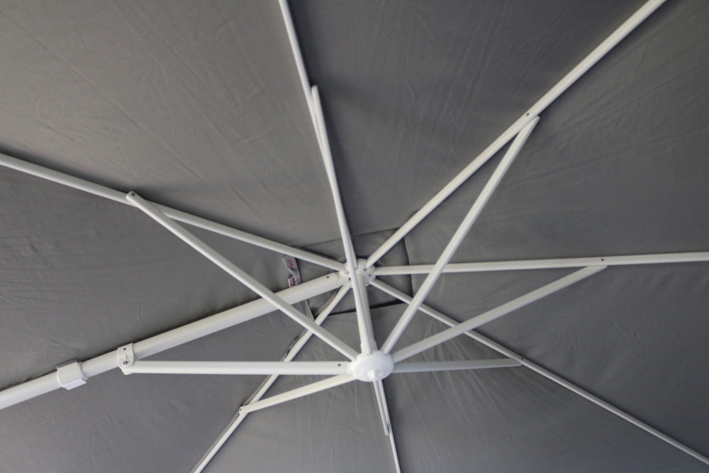 Regis 3m Square Cantilever Umbrella - White Frame