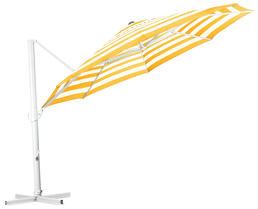 Savannah 3.8m Octagonal Cantilever Umbrella - White Frame