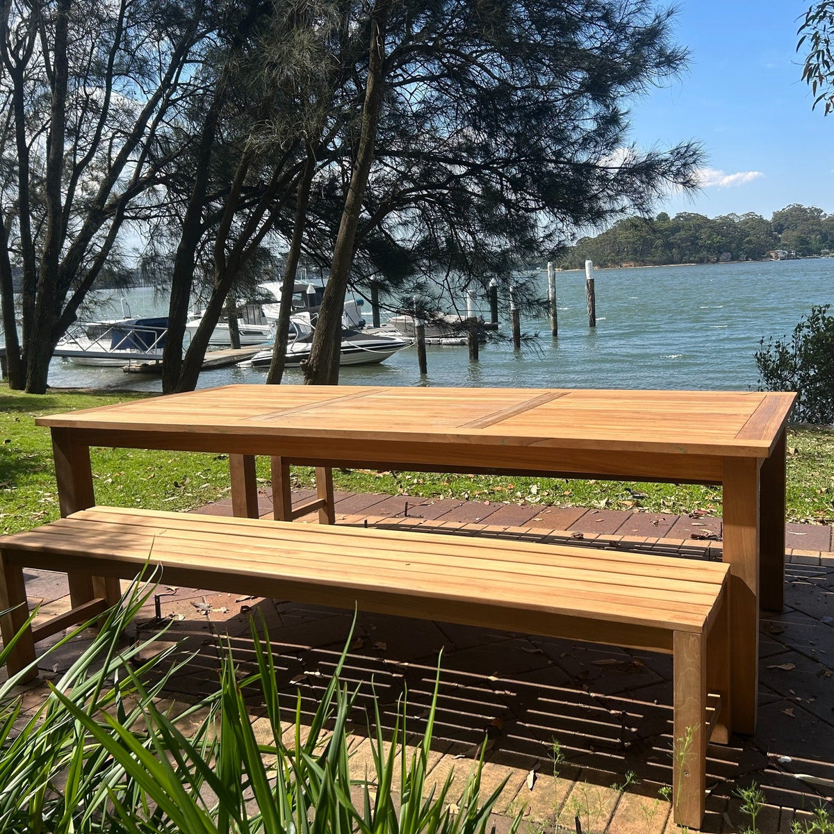 Teak Bench Set