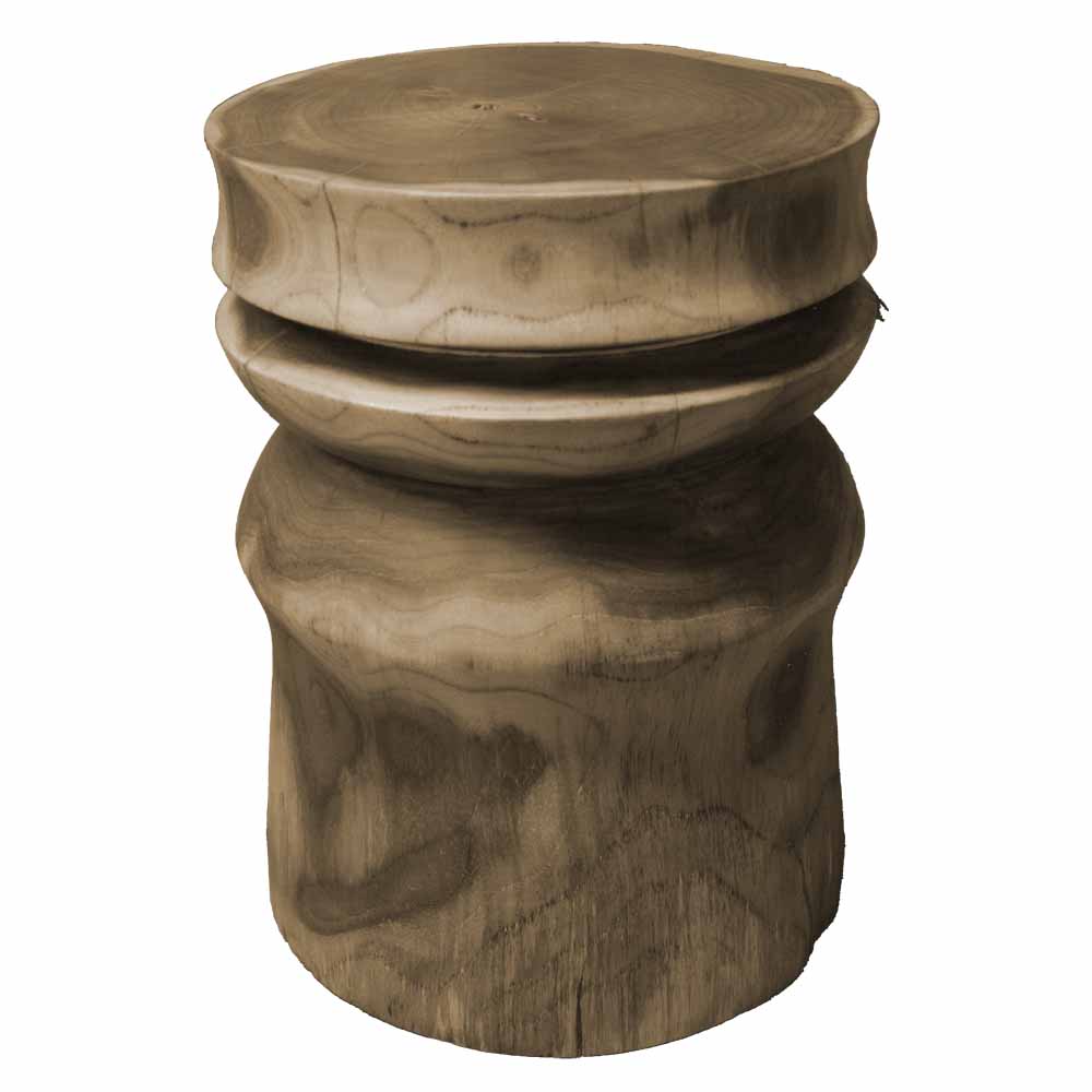 Teak Log Stools