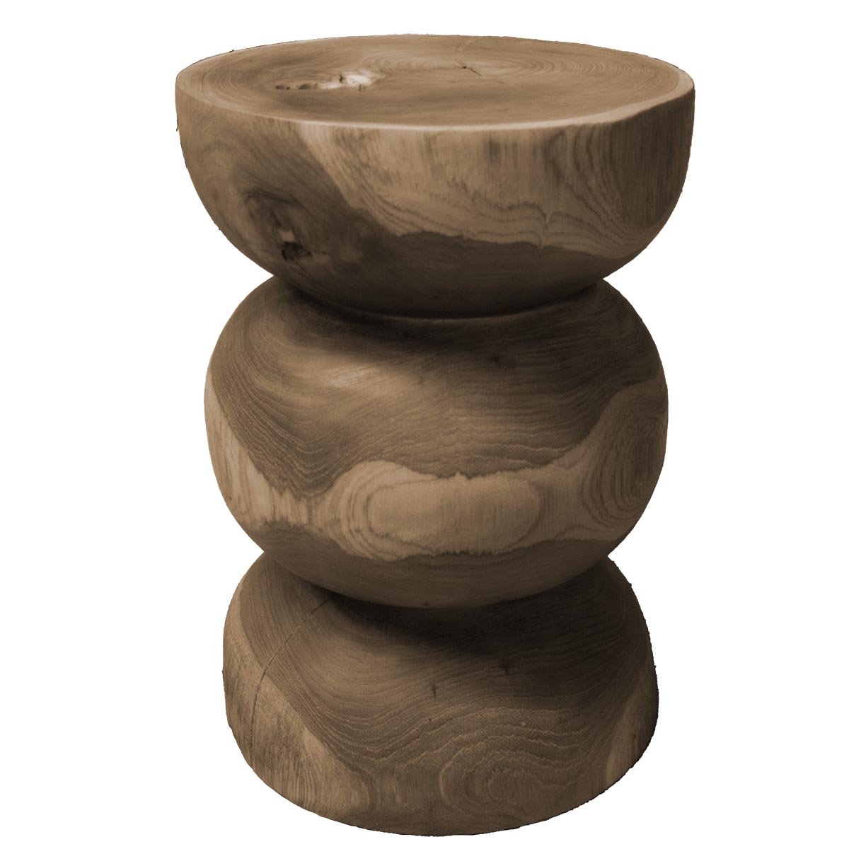 Teak Log Stools