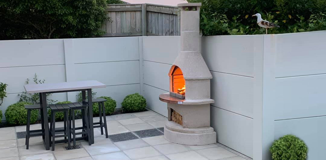 Buschbeck Rondo Fireplace and Pizza Oven - White