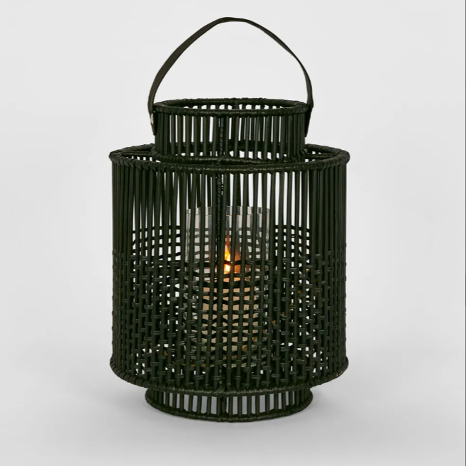 Kyra Rattan Lantern Black
