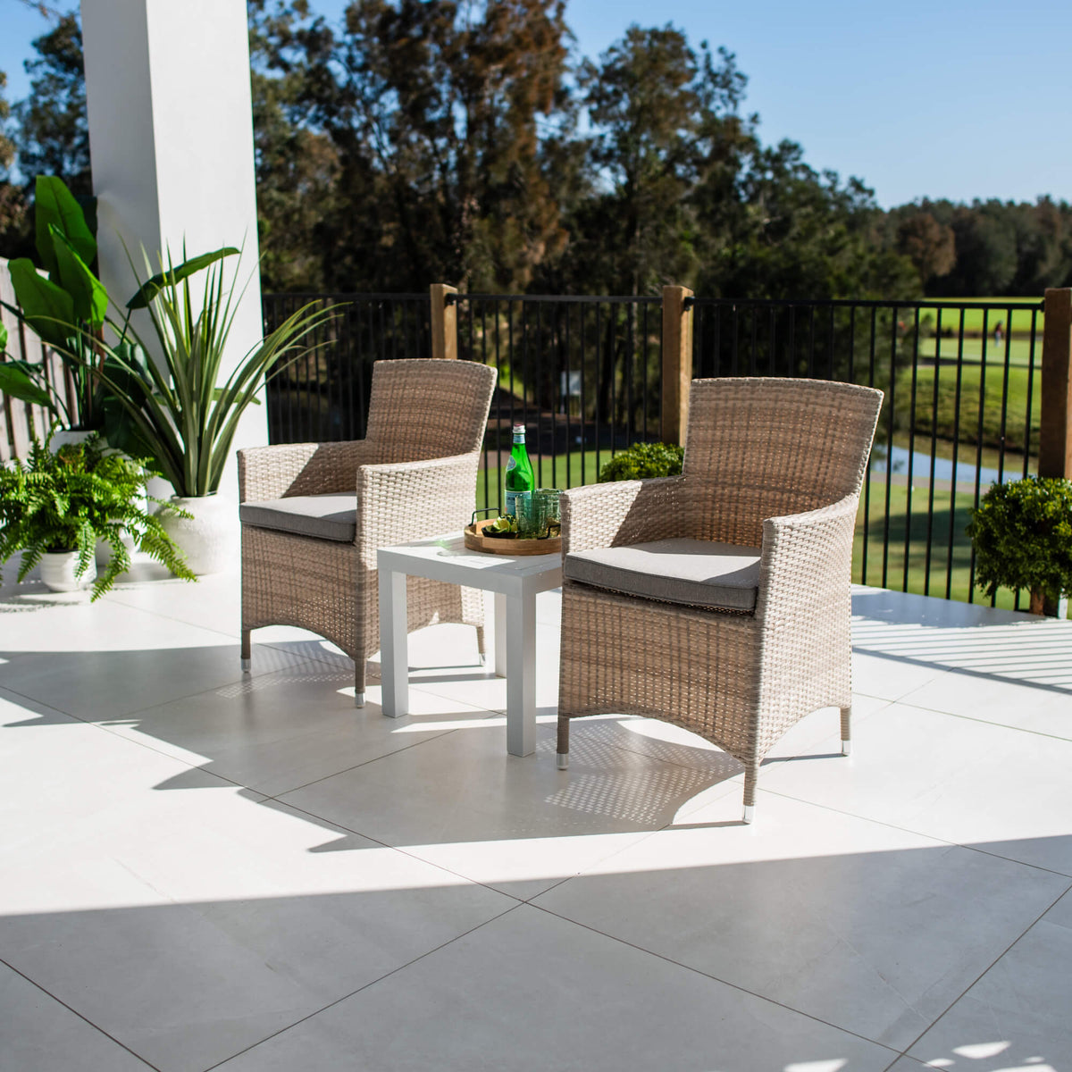 Aspen Slat - 3pce - Outdoor Bistro Set