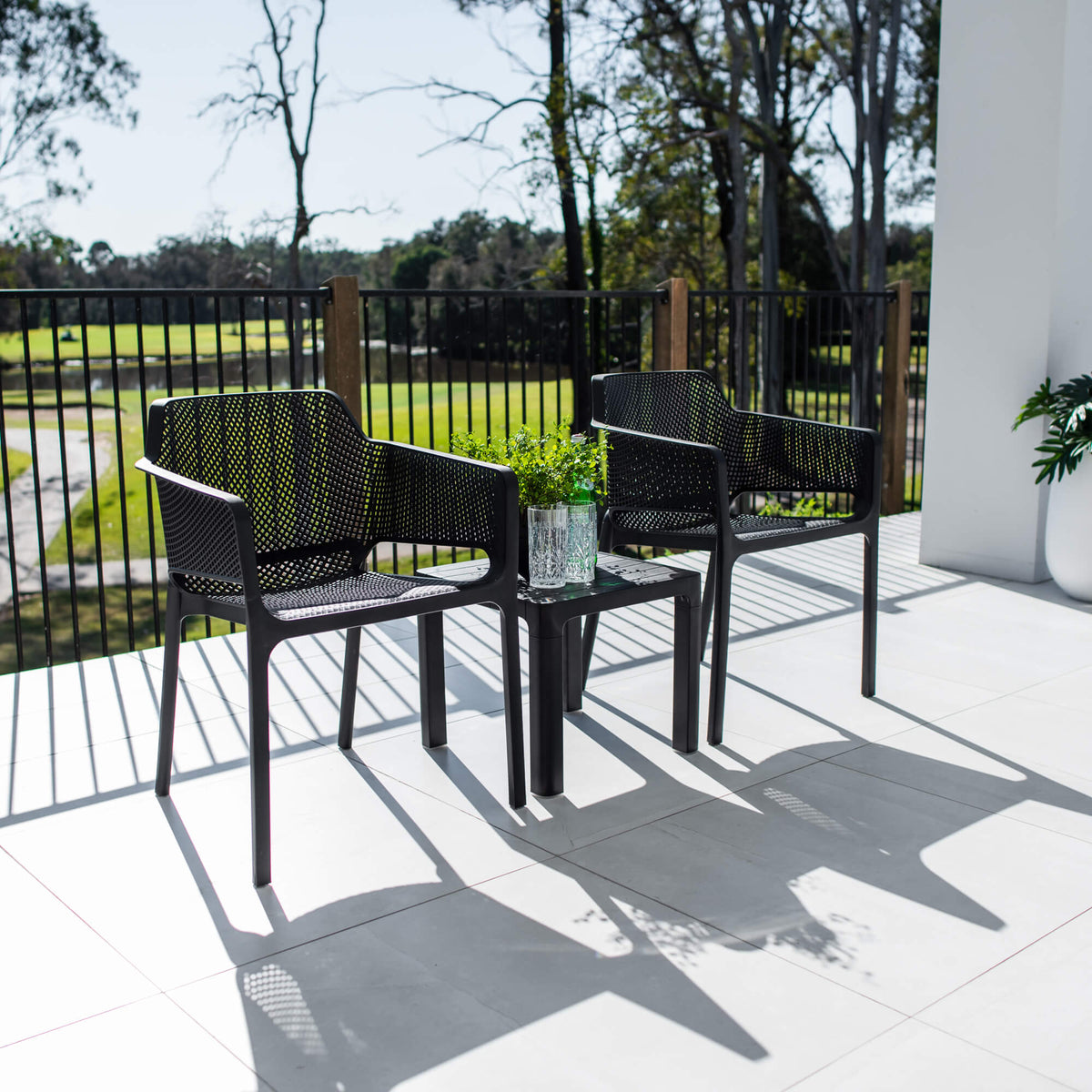 Nero Bali - 3pce - Outdoor Bistro Set