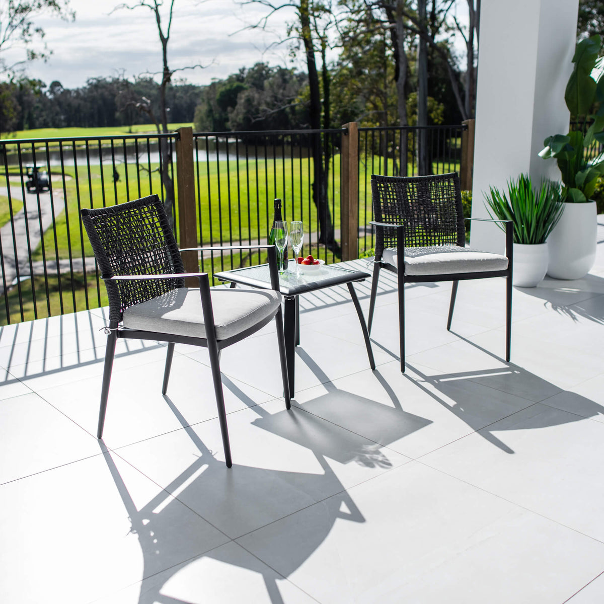 Vienna Rope Shelby - 3pce - Outdoor Bistro Set