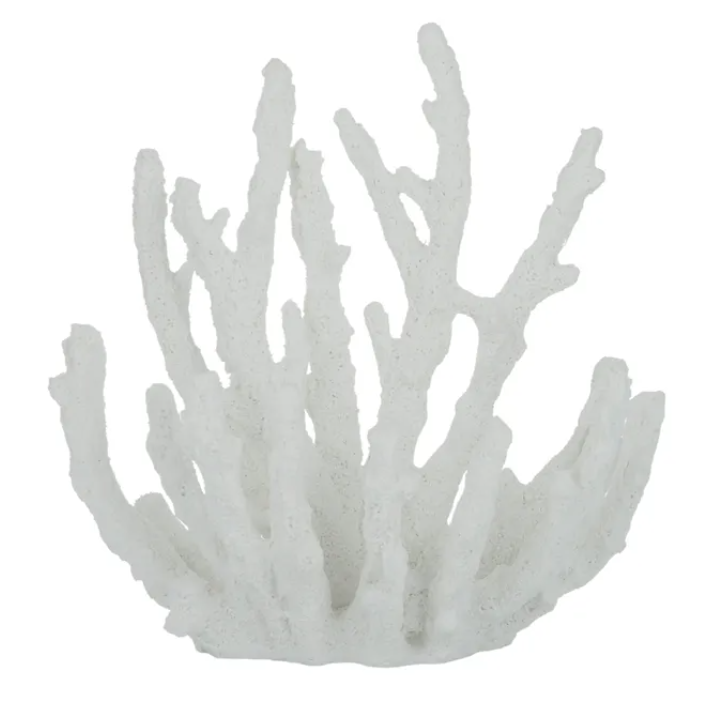 Finger Coral Resin Sculpture White