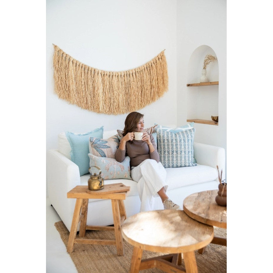 Linen Antibes Sky Blue - Indoor Cushion (50 x 50)