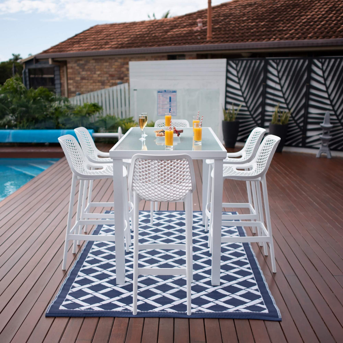 Air 75 Hudson - 7pce (150x80) - Outdoor Bar Set