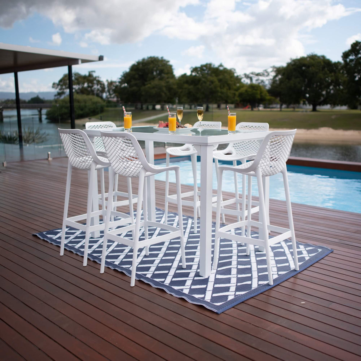 Air 75 Hudson - 7pce (150x80) - Outdoor Bar Set